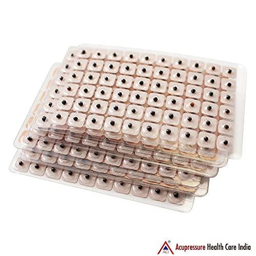 ACi ACi Acupressure Acupuncture Needle Ear Vaccaria Seeds Ear Massage Relaxation Ears Stickers Auricular-paster Press Seeds, Multicolour, 600Pcs/ Lot