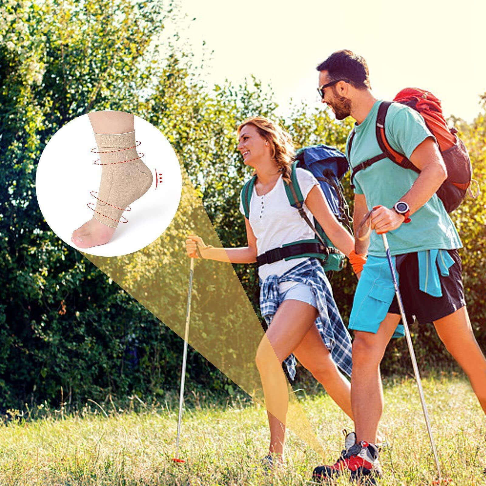 Qchengsan Ankle Malleolar Gel Sleeves,Ankle Bone Protection Socks, Padded Skate Sock with Ankle Bone Pads Gel Pads, Ankle protector & Cushion for Boots,Hockey Figure Skating,Splints,Braces,Skateboard Accessories