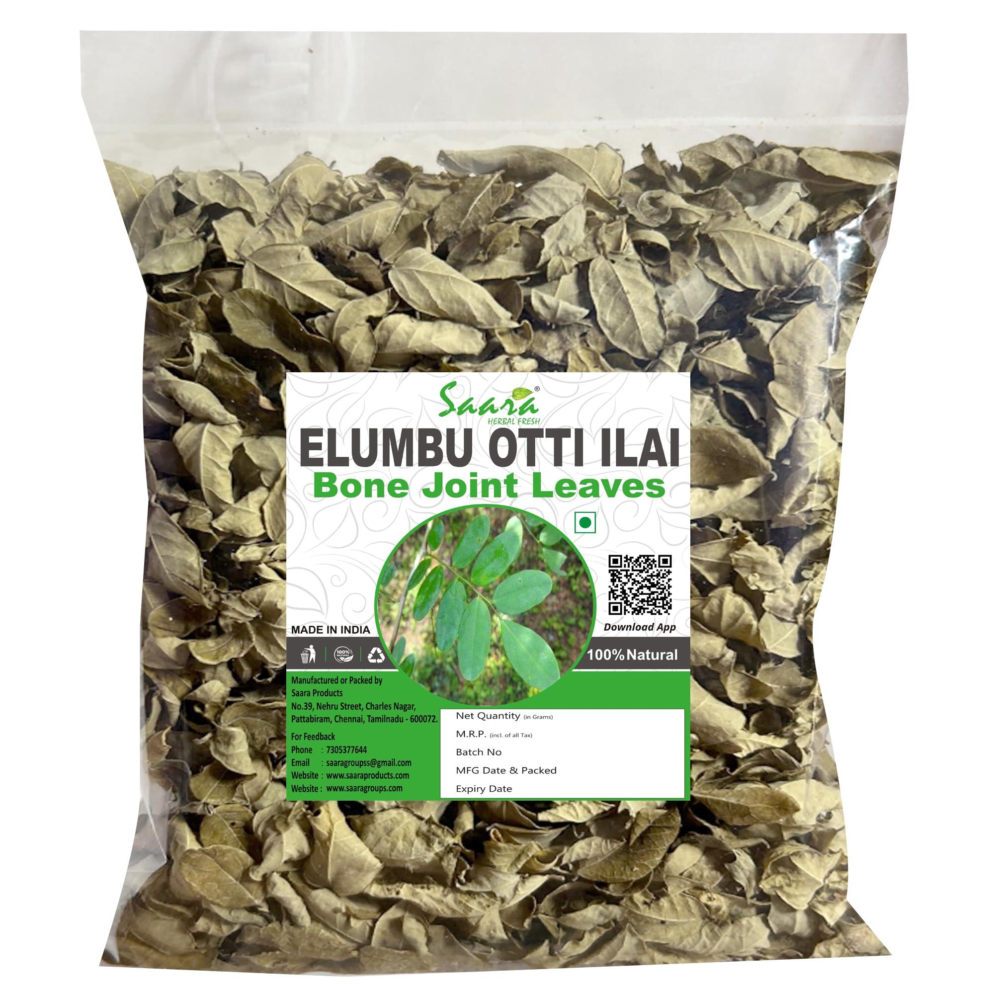 SAARA Saara HERBAL FRESH Elumbotti Ilai, 40g, Bone joint Leaves, Murikootipacha, Kooravaal Chedi, Kodali Soppu, Elumbu otti ilai, 40g (Pack of 1 X 40g)