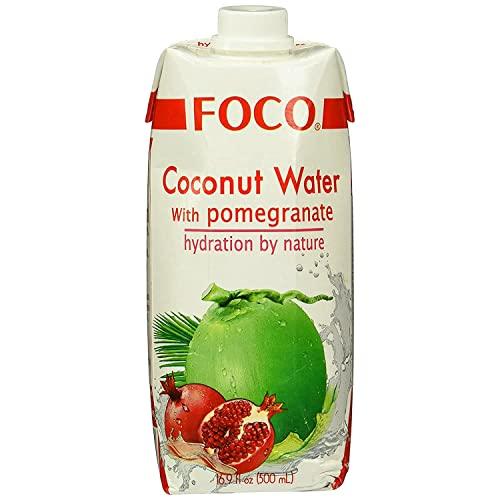 Foco Foco Coconut Water with Pomegranate, 500 ml, White & Red