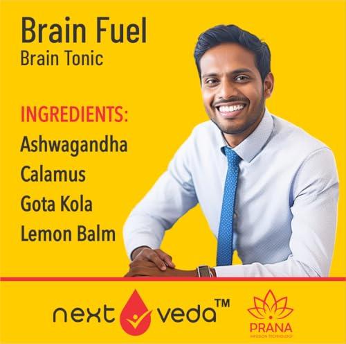 next veda Nextveda Ayurvedic Brain Fuel Food Supplement Spray Concentration (30ml) | Prana Infusion Technology Made Natural Oral Spray For Enhanced Focus | Memory Retention