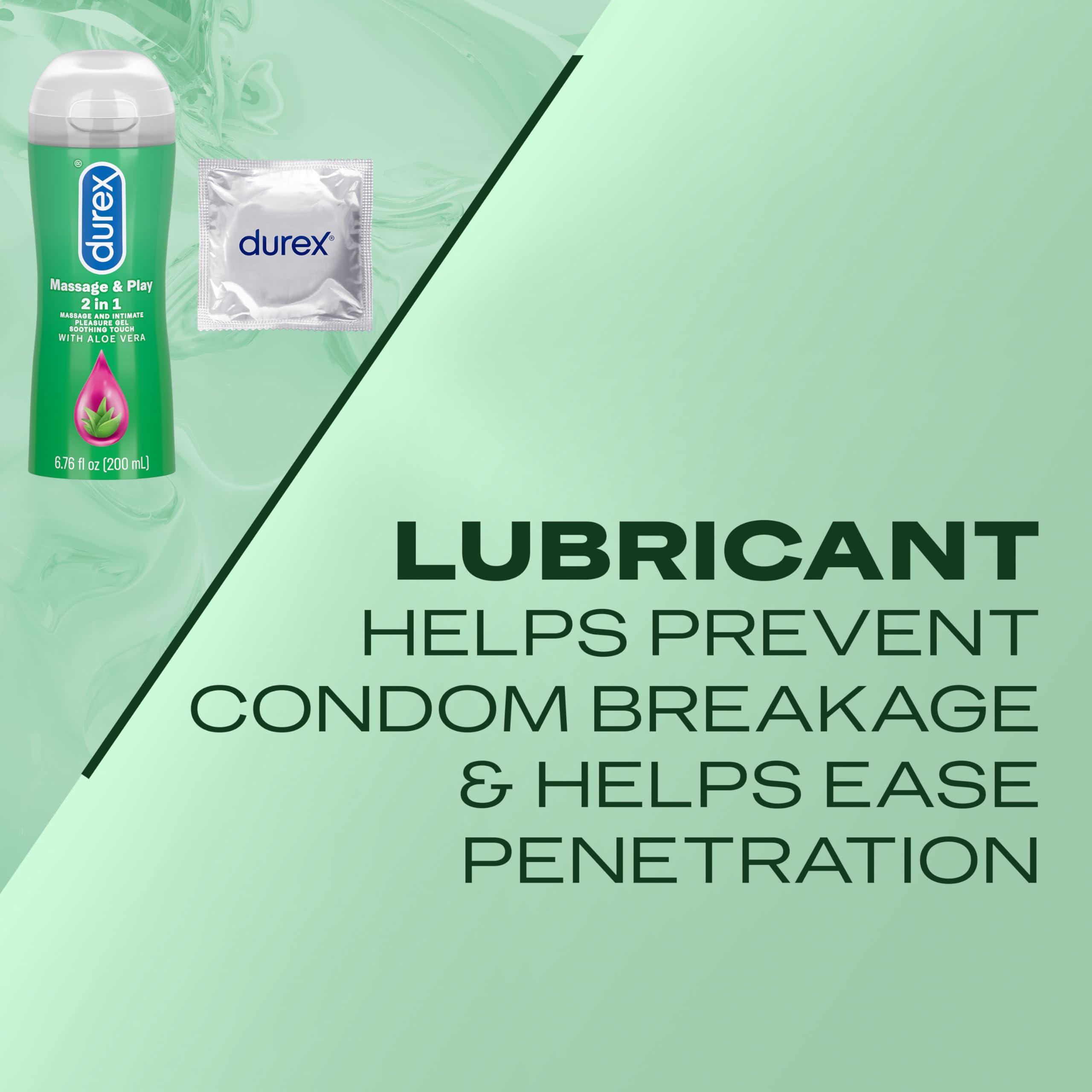 Durex Durex Massage & Play 2 in 1 Lubricant, 6.76 oz., Soothing Touch with Aloe Vera