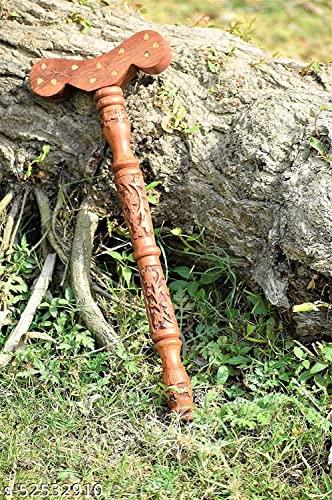 Wooden Cave Wooden Cave Wooden T-shaped Yoga Danda Meditation Stick for Improved Breath flow in Nostrils and for Yoga Practices