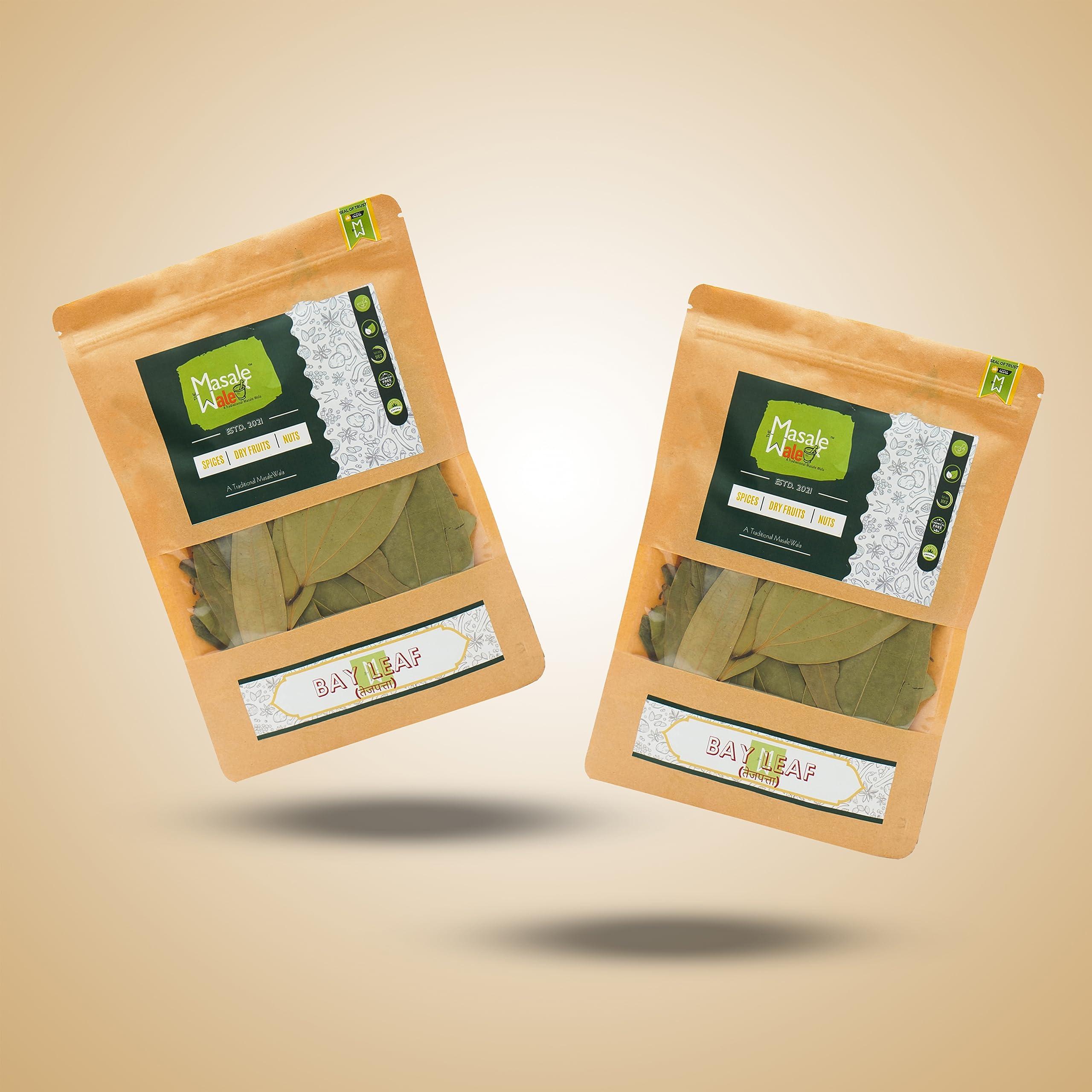 TheMasalewale The Masalewale\'s Bay Leaf | Tejpaan/Tejpatta Whole | Authentic Tejpatta | 100% Natural | Fresh | Organic | Hand Picked | Grade A | Export Quality | Dried | Indian Spice And Herbs (100)
