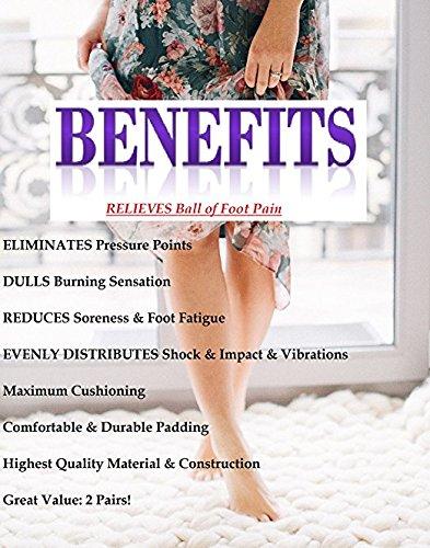 CHRONEX CHRONEX [Improved] Breathable Foot Pads-Ball of Foot Cushions, Forefoot Blister Prevention, Callus Prevention, Foot Support and Foot Pain Relief, 2 Pieces Pedi Soother Solutions Ventilated Gel Pads