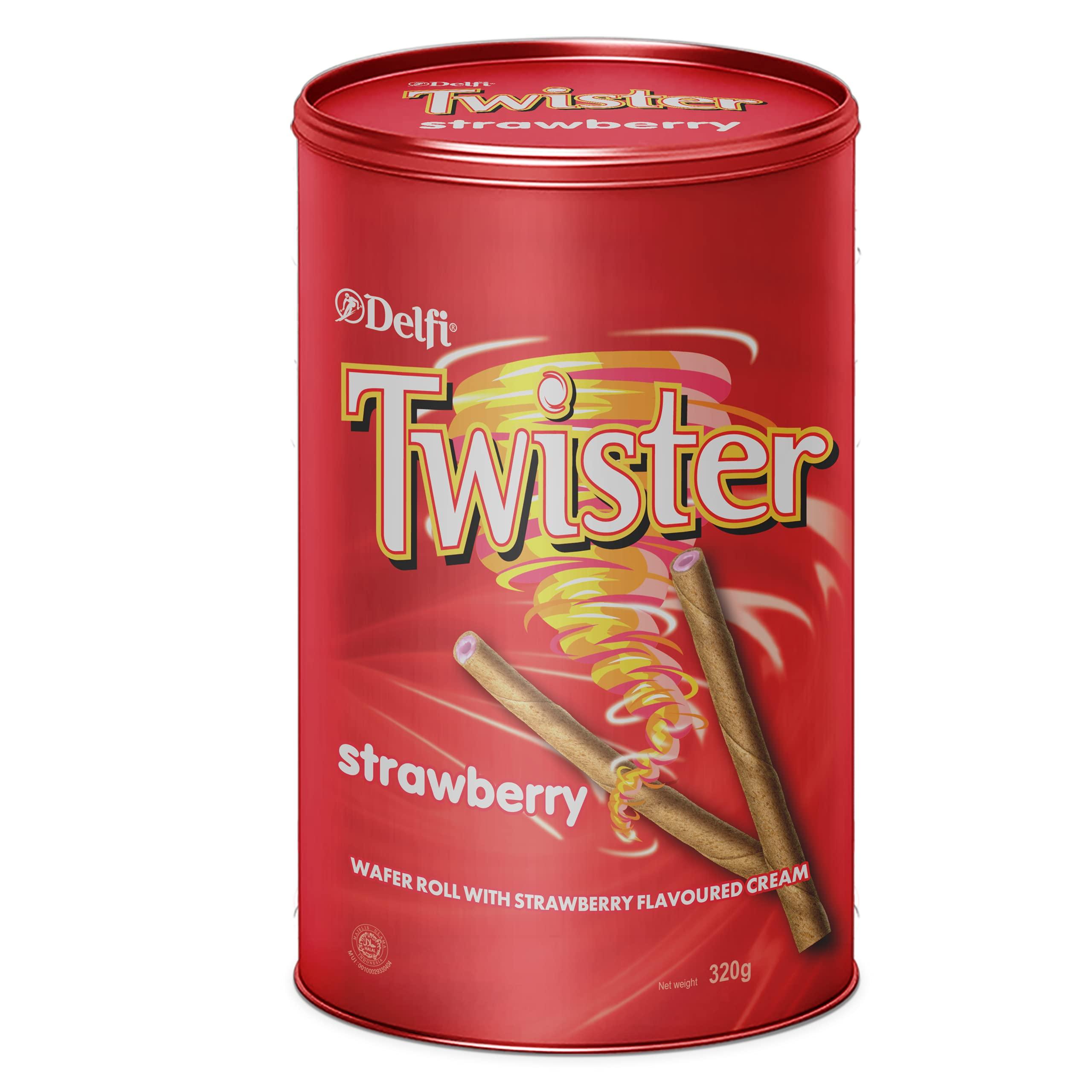 Delfi Delfi Twister Strawberry Wafer Rolls- (Net Quantity 320g)