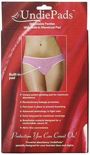 UndiePads Period Panties With Built-in Pad, Large and Extra Largel 3 Pack Menstrual Underwear by UndiePads