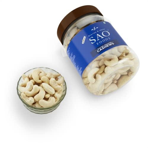 Stories & Ideas SAO Foods Sao Foods Freshly Roasted & Salted Cashews PET Jar 250 gm, Nutrient-Rich, Healthy Snack, Handpicked Cashews, Wholesome and Satisfyingly Crunchy, Gluten-free cashews, Healthy Dry Fruits, High Protein & Fiber, Perfect for Snacking