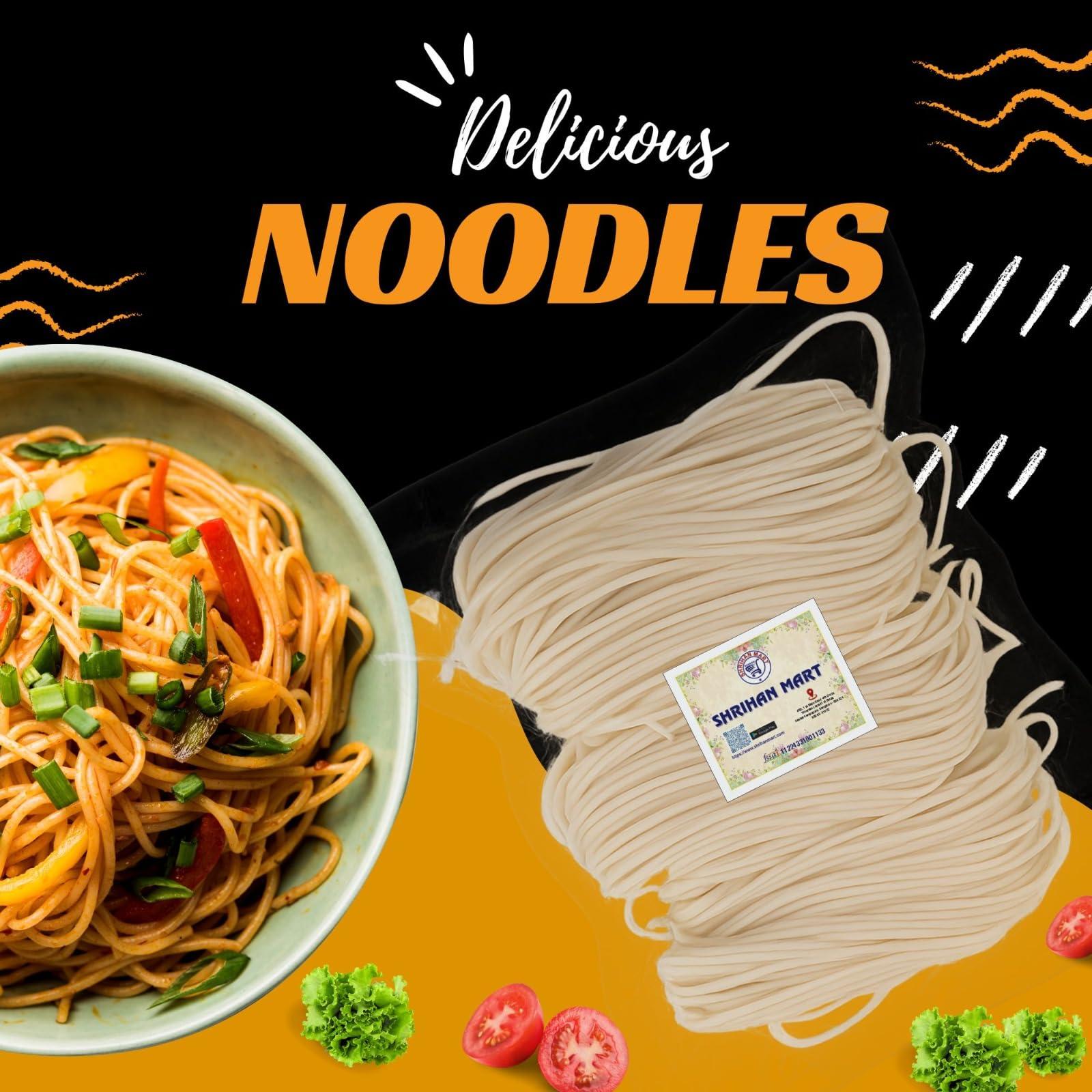 SHRIHAN MART SHRIHAN MART Kolkata Special Super Thin Chowmein (4.5Kg) | Noodles | Thin Chow Vegetarian Noodles Exclusive Chowmein Packet (Pack Of 9, Each Pack 500 Gram)