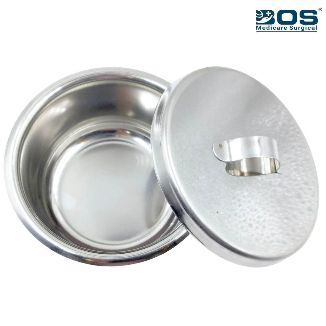 Bos Medicare Surgical Bos Medicare Surgical Gallipot with Cover Stainless Steel (capacity 175ml) Medium size