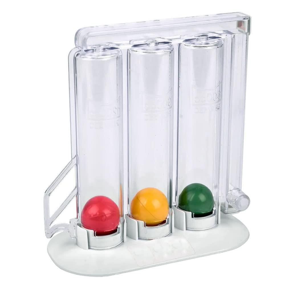 Doctist Doctist Lung Exerciser Respiratory Spirometer for Breathing Exercise Respirometer Washable Hygienic & Detachable Breath Measurement System 3 Ball Respiratory Exerciser 1 Pack