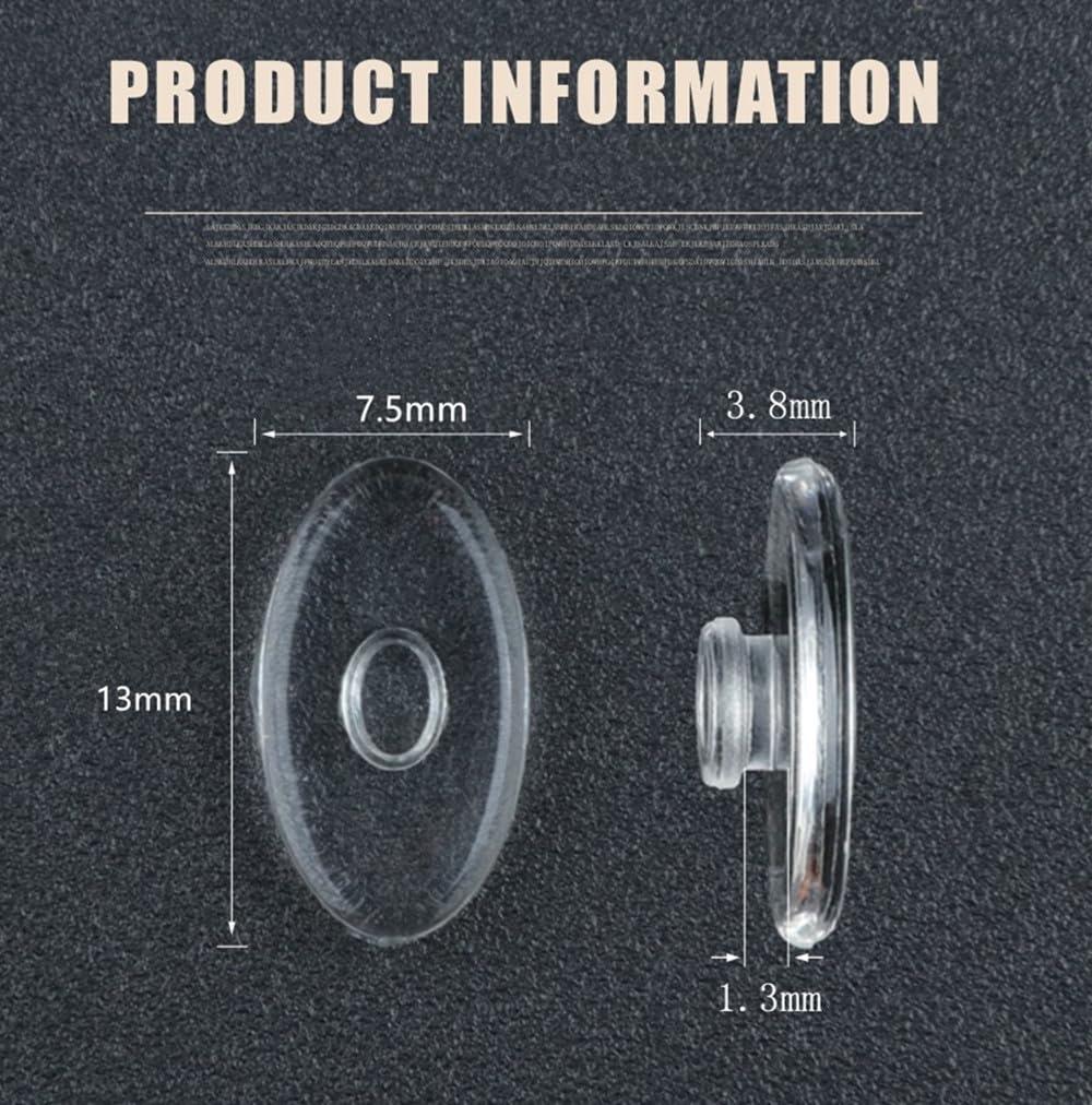 BEHLINE BEHLINE Eyeglasses Nose Pads,5 Pairs Push-in Glasses Nosepads,13mm Soft Silicone Nose Pieces/Nose Guards Replacement for Silhouette Frame/Marchon Air Frames/Rimless Eyewear Frame