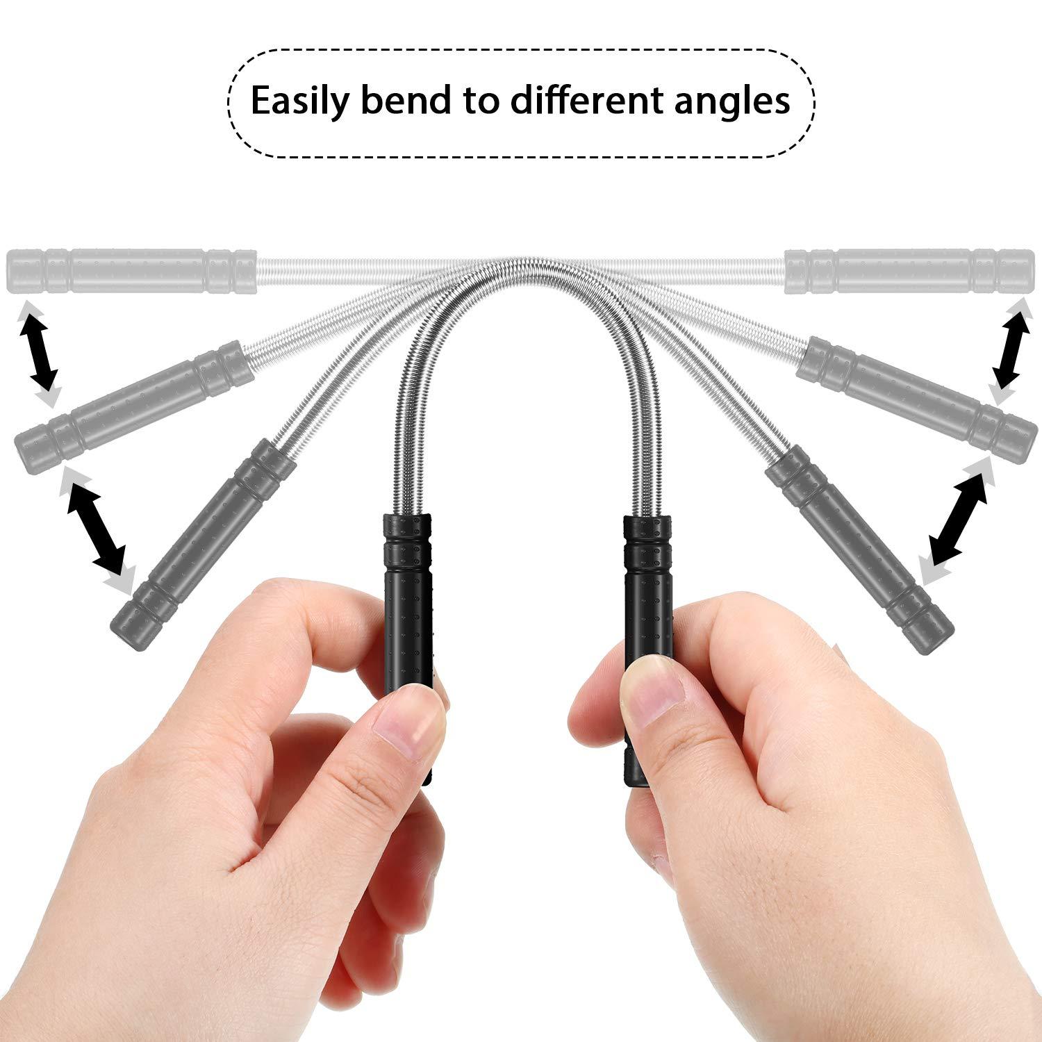 Mudder Mudder 12 Pieces Facial Hair Removal Spring Eyebrow Face Epilator Threading Tool For Women Chin Cheek Mustache Upper Lip (Rose Red, Black)