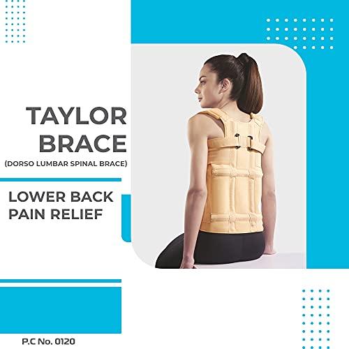 Vissco Vissco Dorso Lumbar Spinal Brace (Taylor Brace), Back Support for Stability & Immobilisation, Post Spine Surgery - Large (Beige)