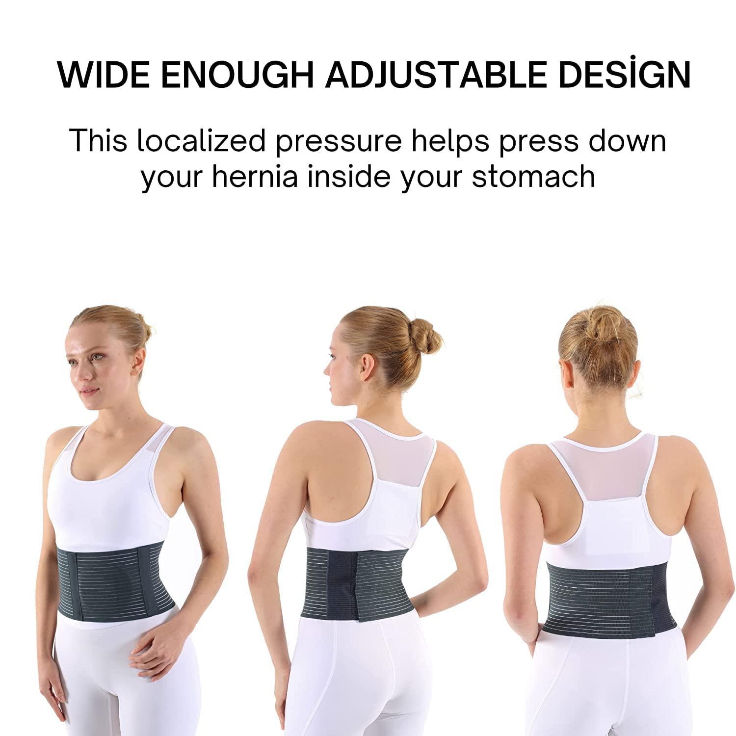 HIRVO HIRVO Cotton Blend Umbilical Hernia Belt For Women And Men, Naval Hernia Support Binder With Detachable Compression Pad Universal Size