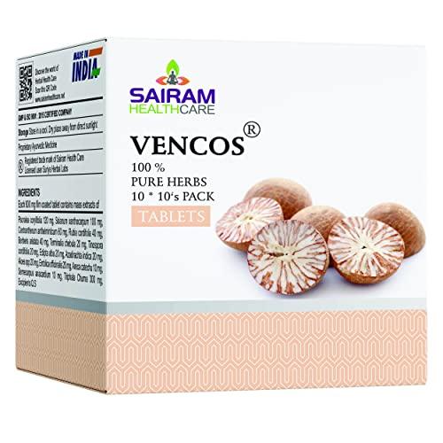 VENCOS VENCOS Tablets (100 counts) for Vitiligo - Ayurvedic Medicine for White Spots - Natural Supplements Composed of 100% Pure Herbs