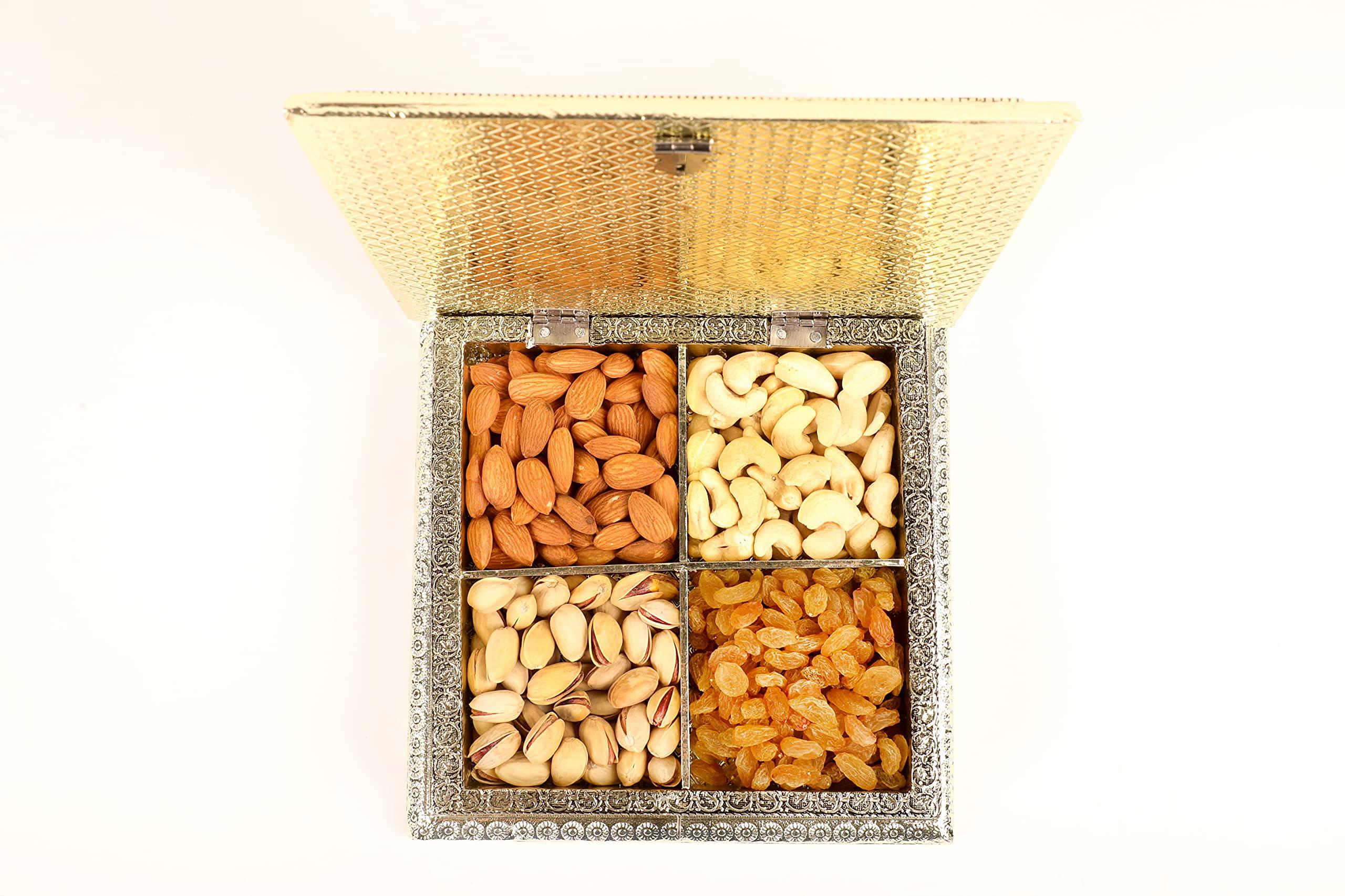 SHRI JAIN GROCERY SHRI Jain Grocery Gift Box/Hampers Dry Fruits Items (75 gm Each) (Cashew, Almonds, Raisins and Pista)