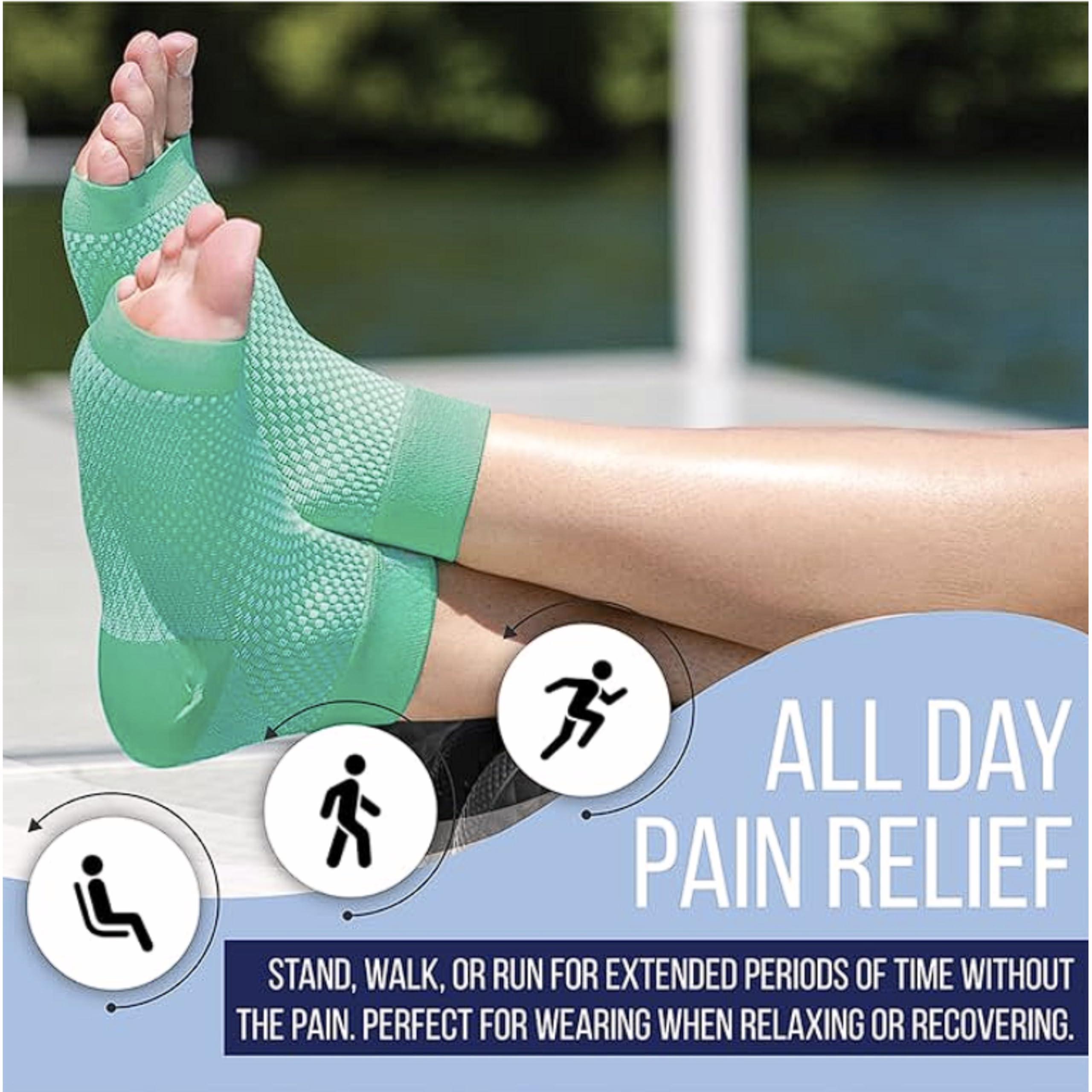 eco SYNC Compression Socks Open Toe | Nano Socks Unisex Neuropathy | Ecosync | Bamboo Cotton Compression Socks Women | Grey | Plantar Fasciitis | Arch Support | Foot & Ankle Swelling | Heel Pain | Injury Recovery