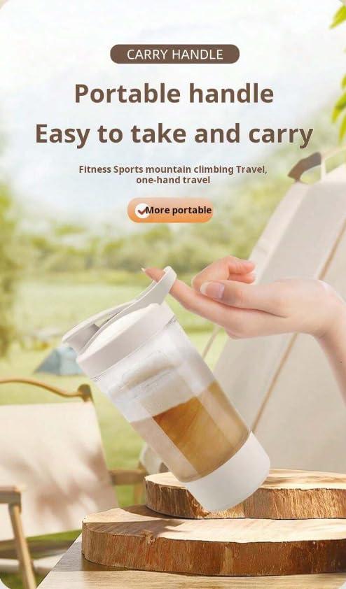 Travel Curry Travel Curry - Electric Protein Shake Mixer Blender, Gym Shaker Bottle - USB C Chargeable, Multifunctional Shaker Cup for Protein Shake, BPA Free, Made with Food Grade Material, 100% Leakproof - 400ml