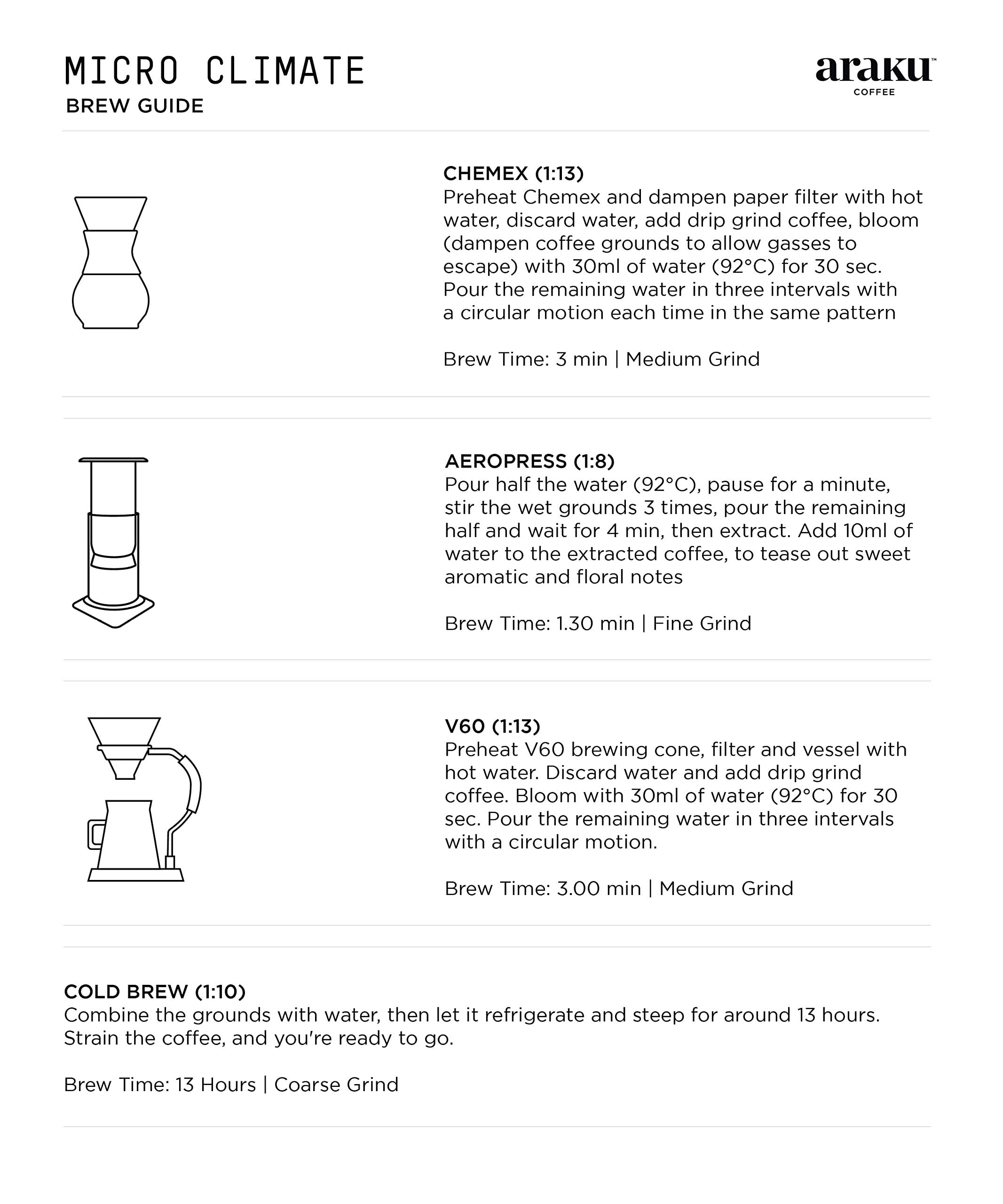 ARAKU ARAKU Coffee - Micro Climate - Freshly Roasted 100% Arabica Medium Roast Specialty Coffee - 250 g (Coarse Grind)