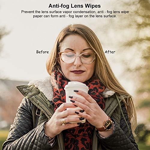 ALIBEISS Alibeiss Anti-Fog Lens Wipes Pre-Moistened Anti-Fog Wipes,6\" X 5\",for Eye Glasses (60 Pack)