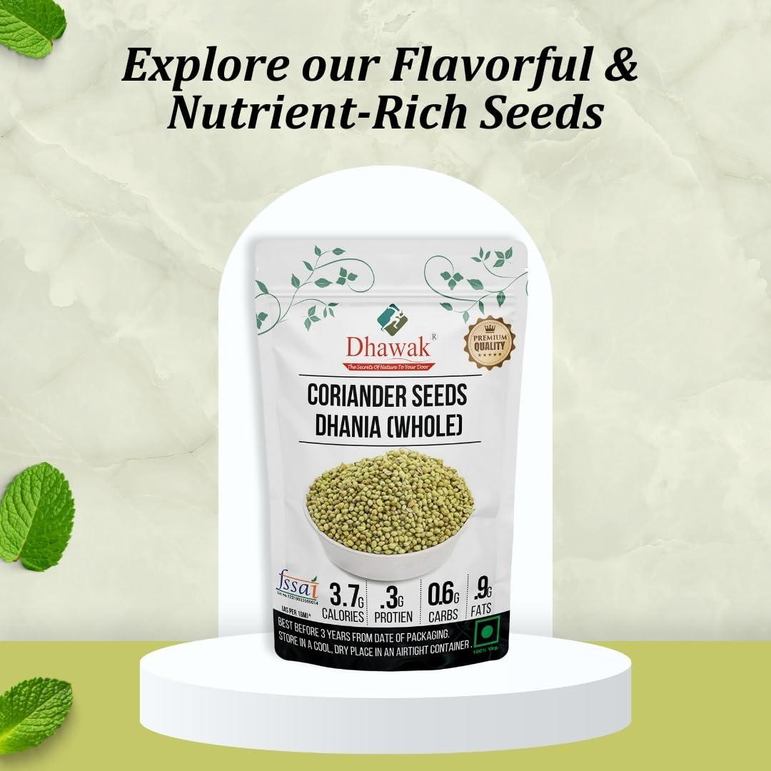 DHAWAK Dhawak Coriander Seeds Whole - 700 GMS. | Dhaniya Seeds | Sabut Dhania | Whole Dhania Seeds | Dhania Whole