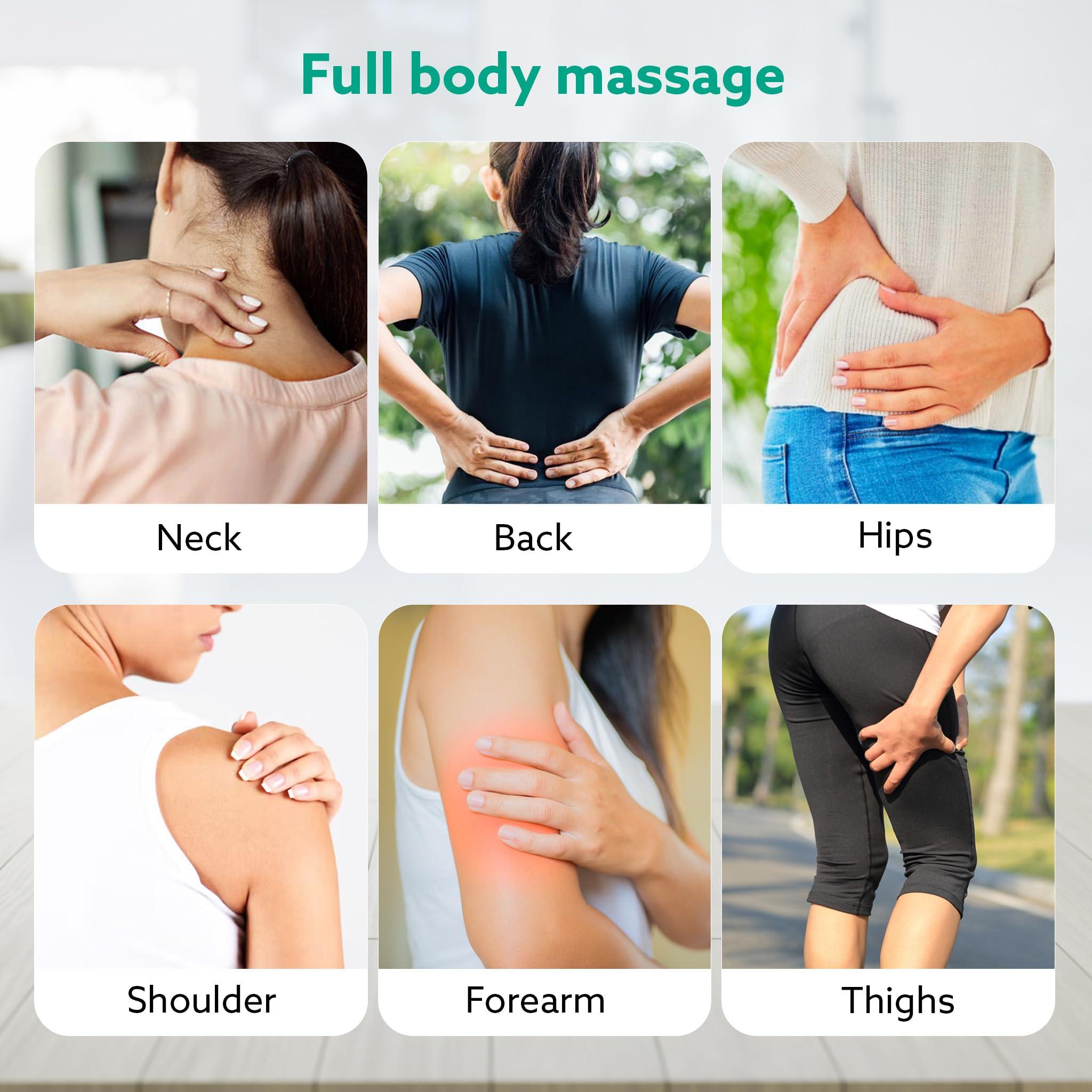 AGARO AGARO Impact Handheld Deep Tissue Percussion Gun Massager,Massage Machine, Body Massager, 6 Massage Heads, 5 Speed, For Deep Tissue Massage, Body Relaxation & Pain Relief (Black)