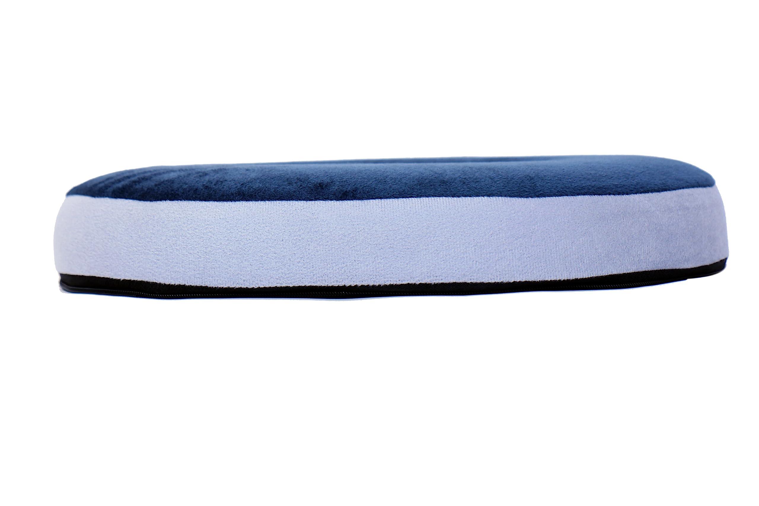 EASEFIT EASEFIT Orthopedic Soft Foam Donut Ring Cushion Pillow for Piles, Hemorrhoids Coccyx Tailbone Fistula Sciatica Post Natal Chair Lumar Pain Relief During Pregnancy, Seat Pillow, Washable, Blue