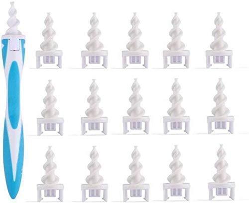 ascetic Ascetic ABS and Silicone Smart Soft Spiral Swab Easy Earwax Removal Ear Cleaner (White)