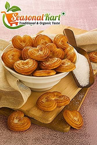 Seasonal Kart Seasonal Kart Sweet Flavour Heart Biscuits (Sweet Biscuits) Heart Shaped Biscuits Tea Time Biscuit (800 Grams)