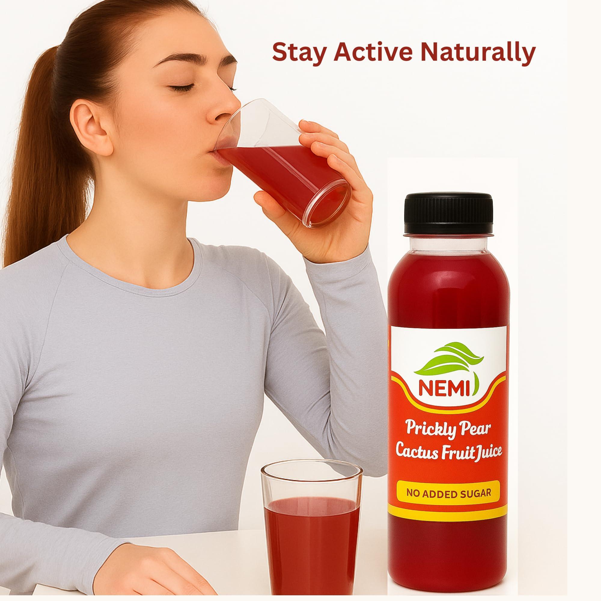 NEMI NEMI Prickly Pear Healthy Cactus Fruit Juice - Hemoglobin Booster (No added Sugar, 500ml) 50+RATING