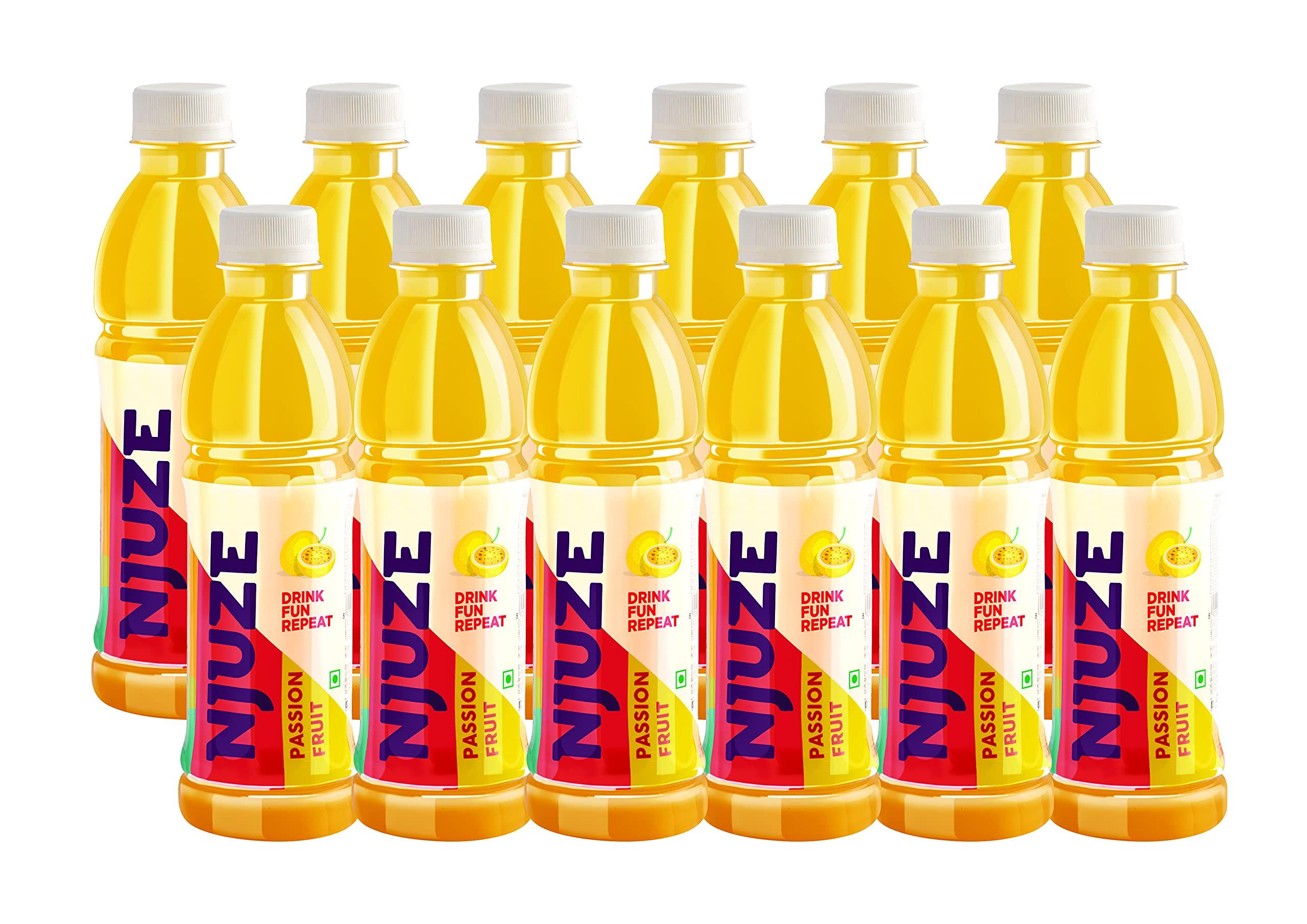 Njuze Njuze Passion Fruit Juice Natural Drink 350ml,(Pack of 12)