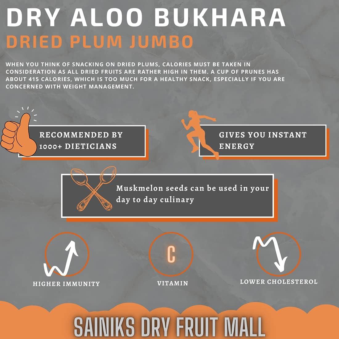 SAINIK\'S Dry Fruit Mall - Start UR Day \"Traditio Sainik\'s Dry Fruit Mall Aloo Bukhara Dry | Aloo Bukhara Dry | Dried Plum Jumbo | Alpagoda Pandu | Alpakoda Pazham (800 Gram)