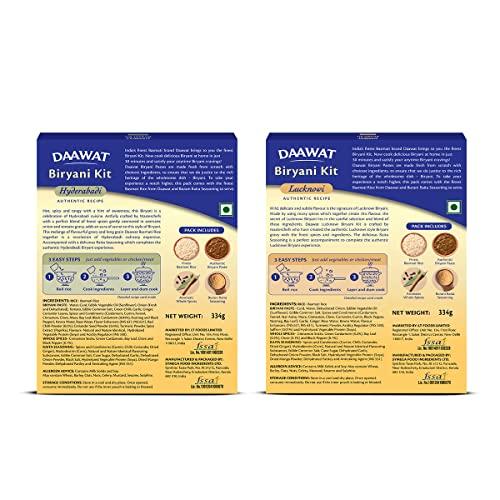 DAAWAT Daawat Biryani Kit Hyderabadi & Lucknowi (Pack of 2)| | Ready in 30 min