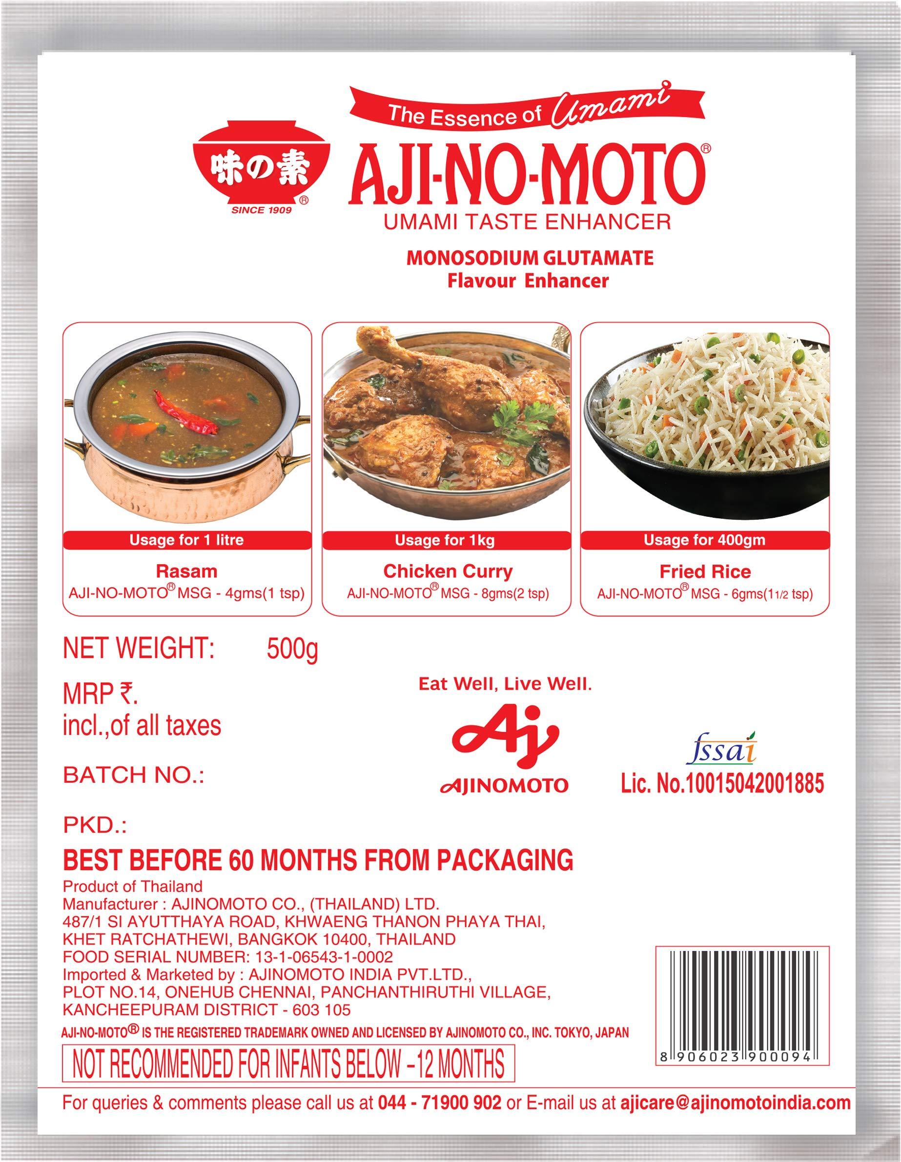 AJI-NO-MOTO Ajinomoto (R) -Monosodium Glutamate-The Original Umami Seasoning Mix-Taste Enhencer(Japanese)-500Gm