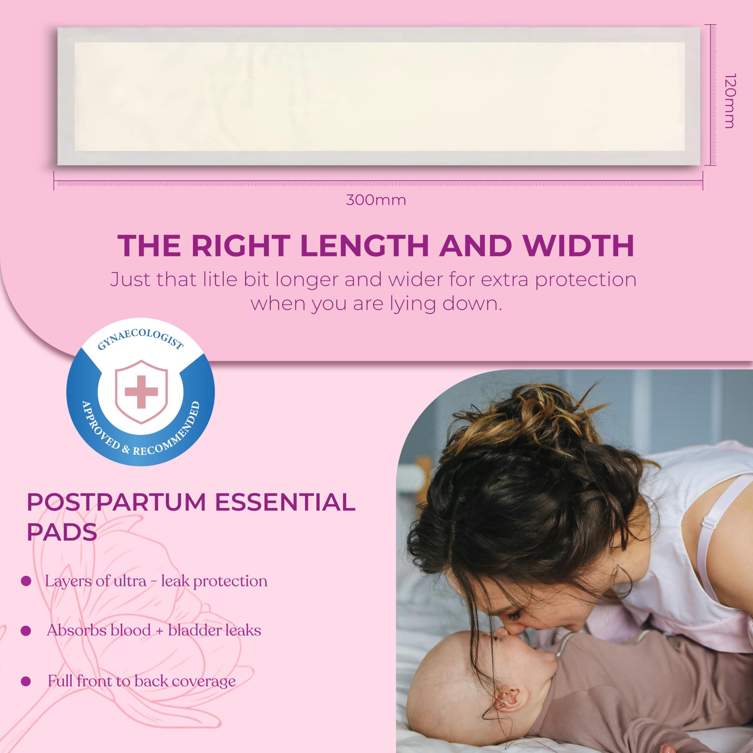 SMILE PAD Smilepad Sticky Maternity Pads for Women Post Pregnancy, Soft and Rash Free, Pack of 10 Delivery Pads - Perfect for Heavy Postpartum Bleeding, Active Moms, C-Section Recovery, Sensitive Skin