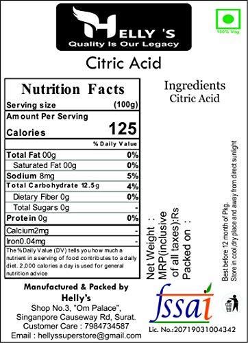 Helly's Helly's Pure Citric Acid Crystals (Lemon Salt) 250 gm