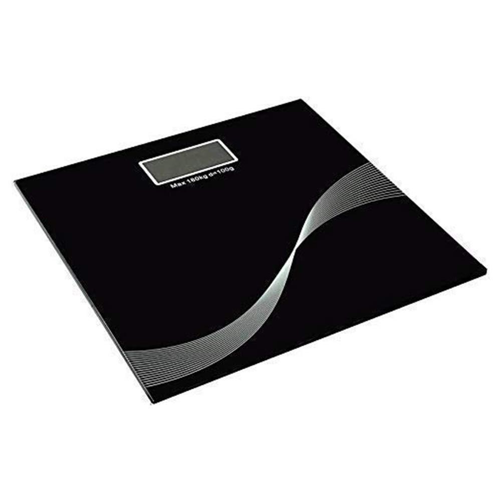 MCP Healthcare Digital Bathroom Personal Human Body weight Scale Digital Electronic 6mm Black Weighing Scale (Black)