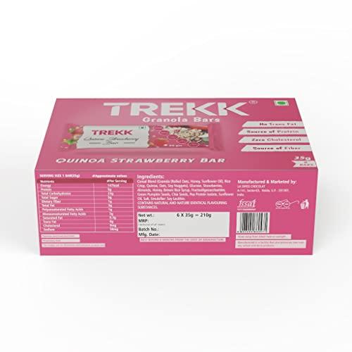 TREKK Trekk Combo Pack of Quinoa Strawberry & Tropical Delight Granola Bar - 35g per bar (6 pc Box) Pack of 2 Boxes