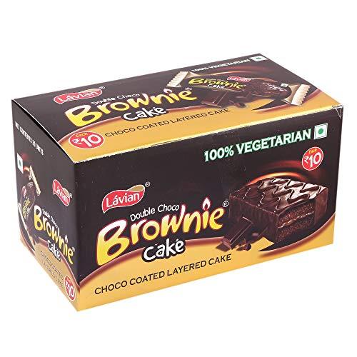 Lavian Lavian Double Choco Brownie Cake, Pack of 20 Individually Packed Cakes, 520g (Single Unit)