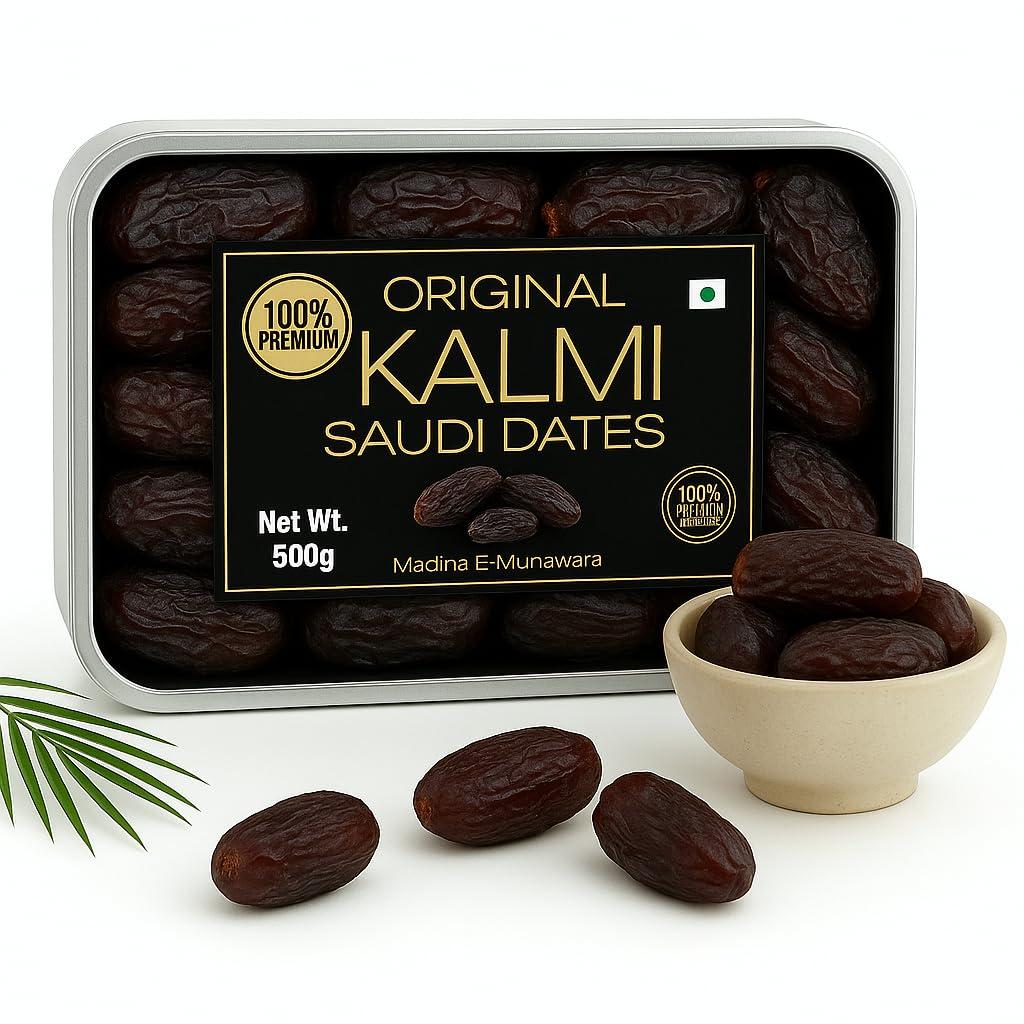 ifah Ifah Original Kalmi Saudi Dates 1kg (Pack of 2 Boxes 500g Each) | Rich in Nutrients