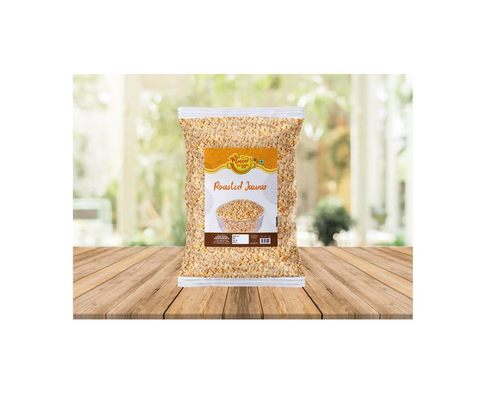 MMAA\'S VEGGIE Mmaa\'s Veggie Nanded Roasted Jowar KURMURA MURMURA | Jowar JAWAR Puff for Healthy Breakfast Tea Time Oil Free Namkeen Snack | Travel Friendly Favourite Snacks Suitable for Vegetarians-900g*6Pack