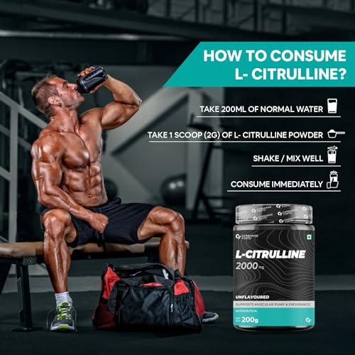 Carbamide Forte Carbamide Forte L Citrulline Powder 2000mg | Boosts Nitric Oxide, Pre Workout Supplements for Men & Women - Unflavoured - 100 SERVINGS - 200g