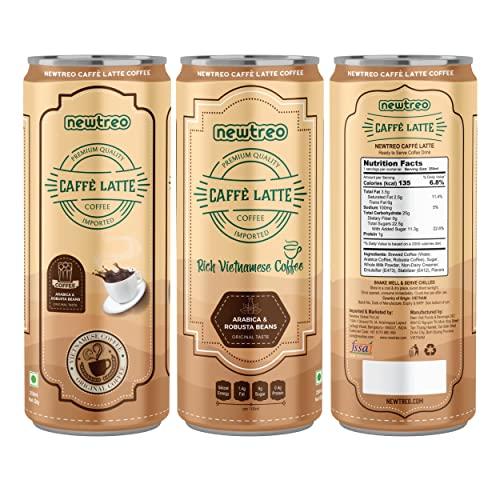 Newtreo Newtreo Vietnamese Coffee | 6 x Caffè Latte & 6 x Cappuccino Coffee Combo I Arabica & Robusta Beans | Premium Coffee Drink | Imported from Vietnam | 12 x 250ml cans