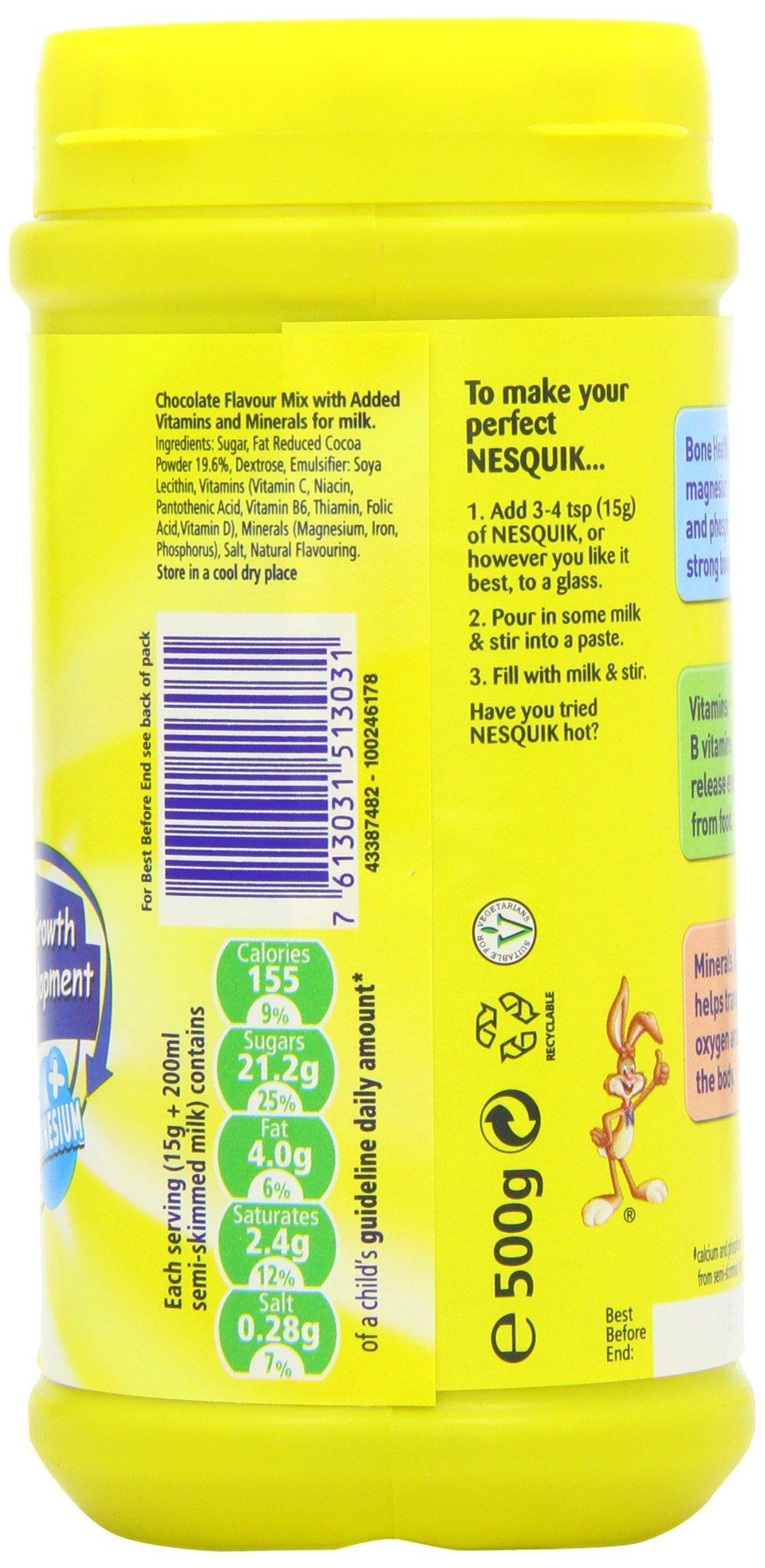 Nestle Nestle Nesquik Chocolate Flavour Milkshake Mix, 17.64 oz / 500 g