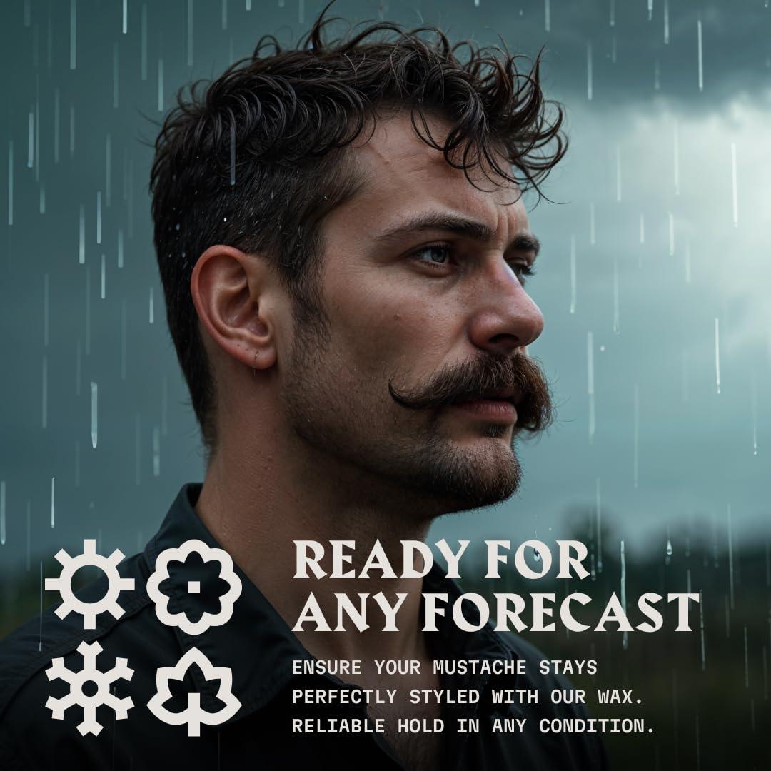 Striking Viking Striking Viking Mustache Wax and Comb Kit - Beard and Moustache Wax for Men with Strong Hold Natural Beeswax - Helps Tame, Style, and Groom, Sandalwood