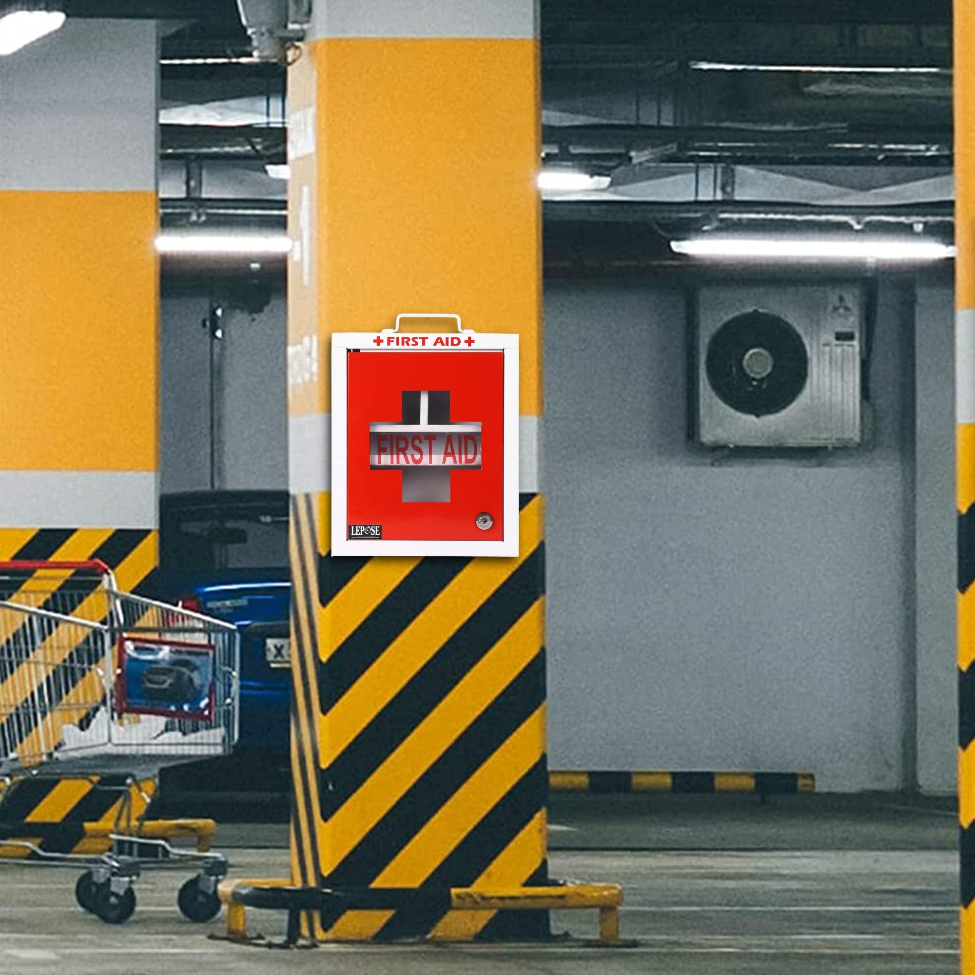 LEPOSE Lepose Wall mountable Metal First Aid Box/Emergency Medical kit/First Aid Box For School, office/Home,Multi Partation