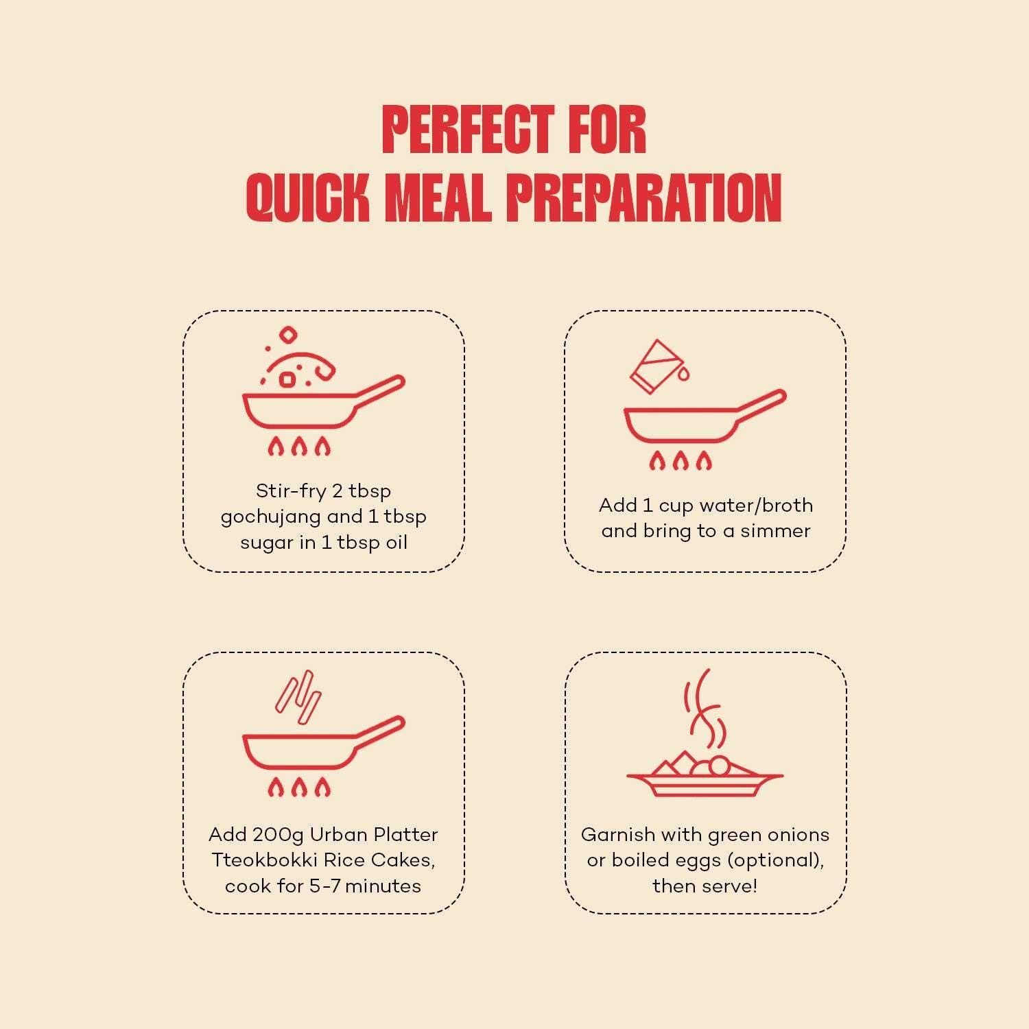 urban platter Urban Platter Classic Korean Tteokbokki Rice Cakes, 500g [Garaetteok, Korean Rice Sticks, Soft and Chewy]