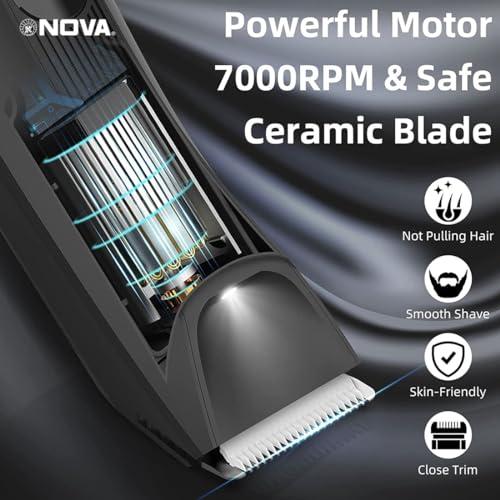 Nova Nova Men Nht 1043 Head To Toe Trimmer 90 Min Runtime 7 Length Settings (Black)