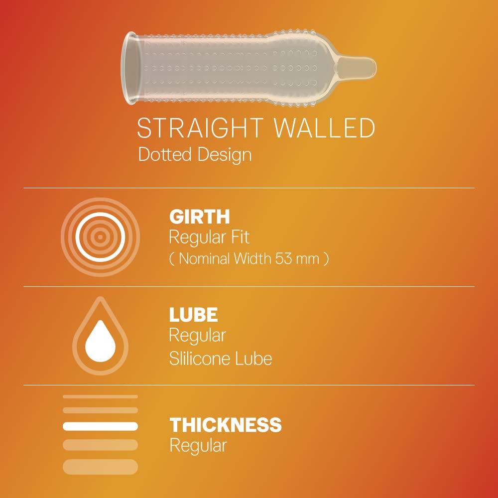 Durex Durex Extra Ribbed Condoms For Men - 10 Count (Pack Of 2) | Ribbed And Dotted For Extra Stimulation | Suitable For Use With Lubes & Toys